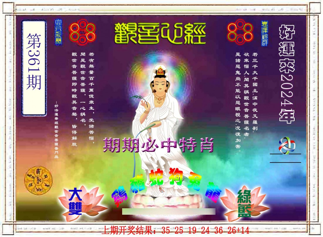2024361期观音心经