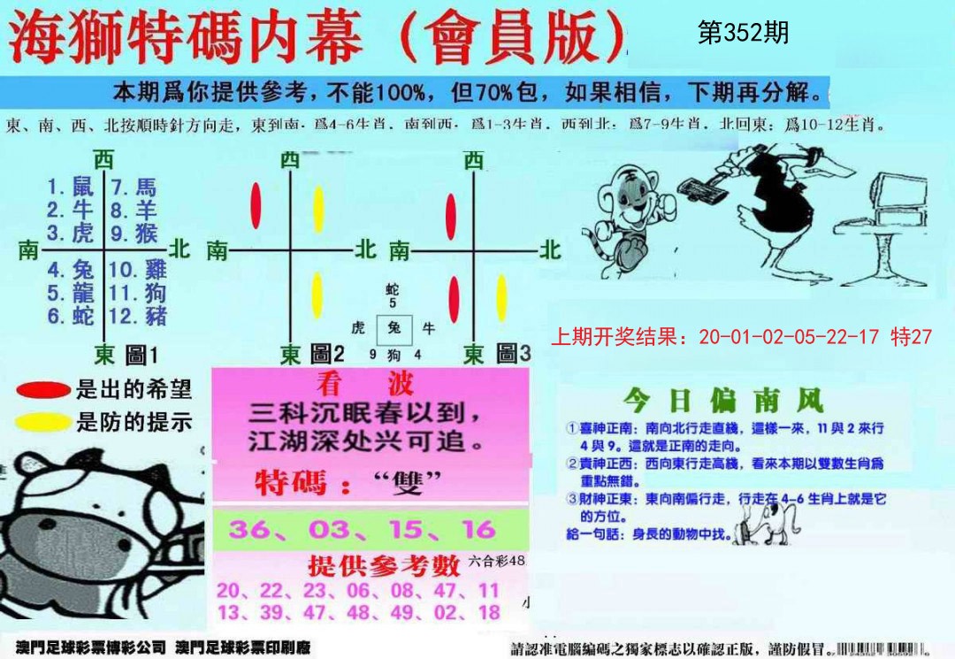2024352期另版海狮特码内幕报
