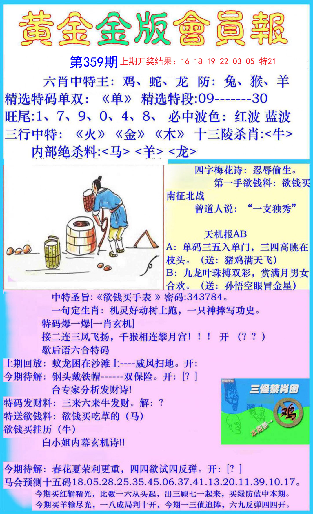 2024359期黄金金版会员报
