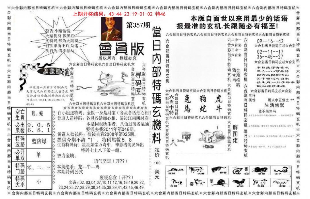 2024357期当日特码玄机报