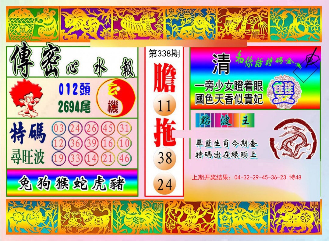 2024338期传密心水报