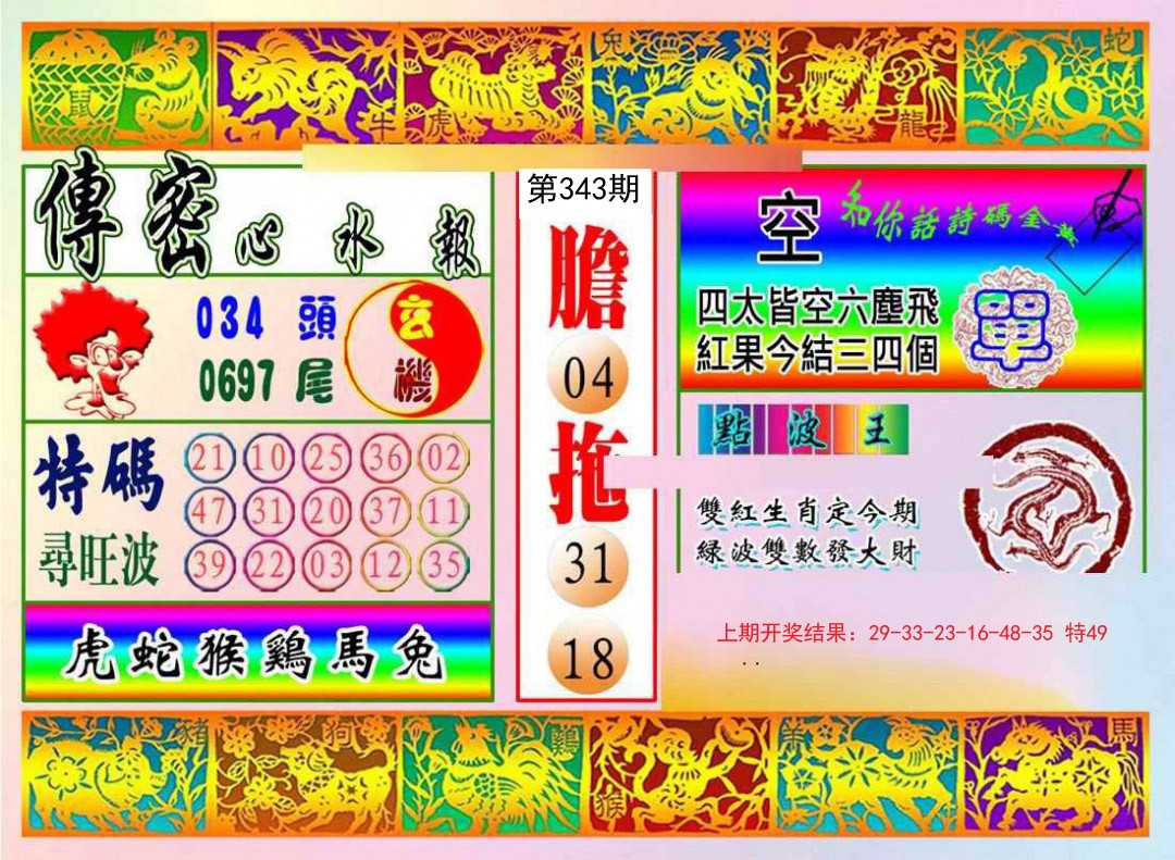 2024343期传密心水报