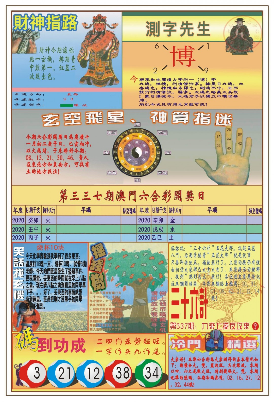 2024337期(新版)四柱预测B