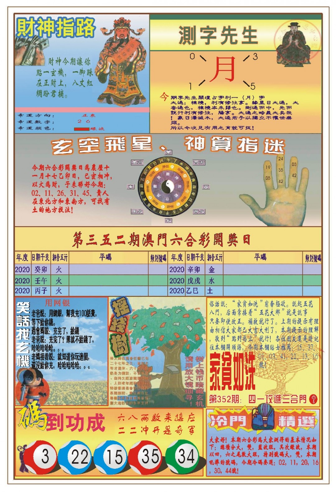 2024352期(新版)四柱预测B