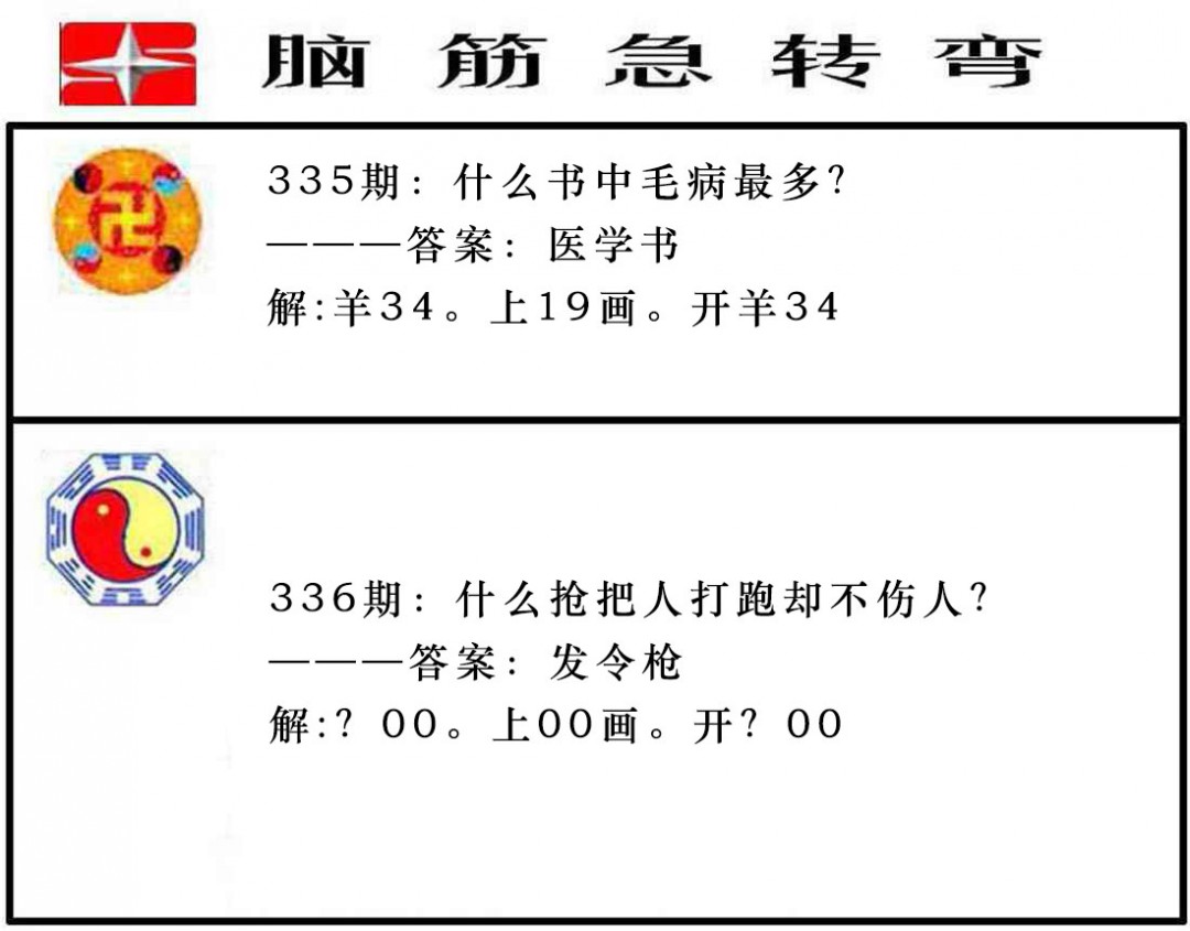 2024336期脑筋急转弯