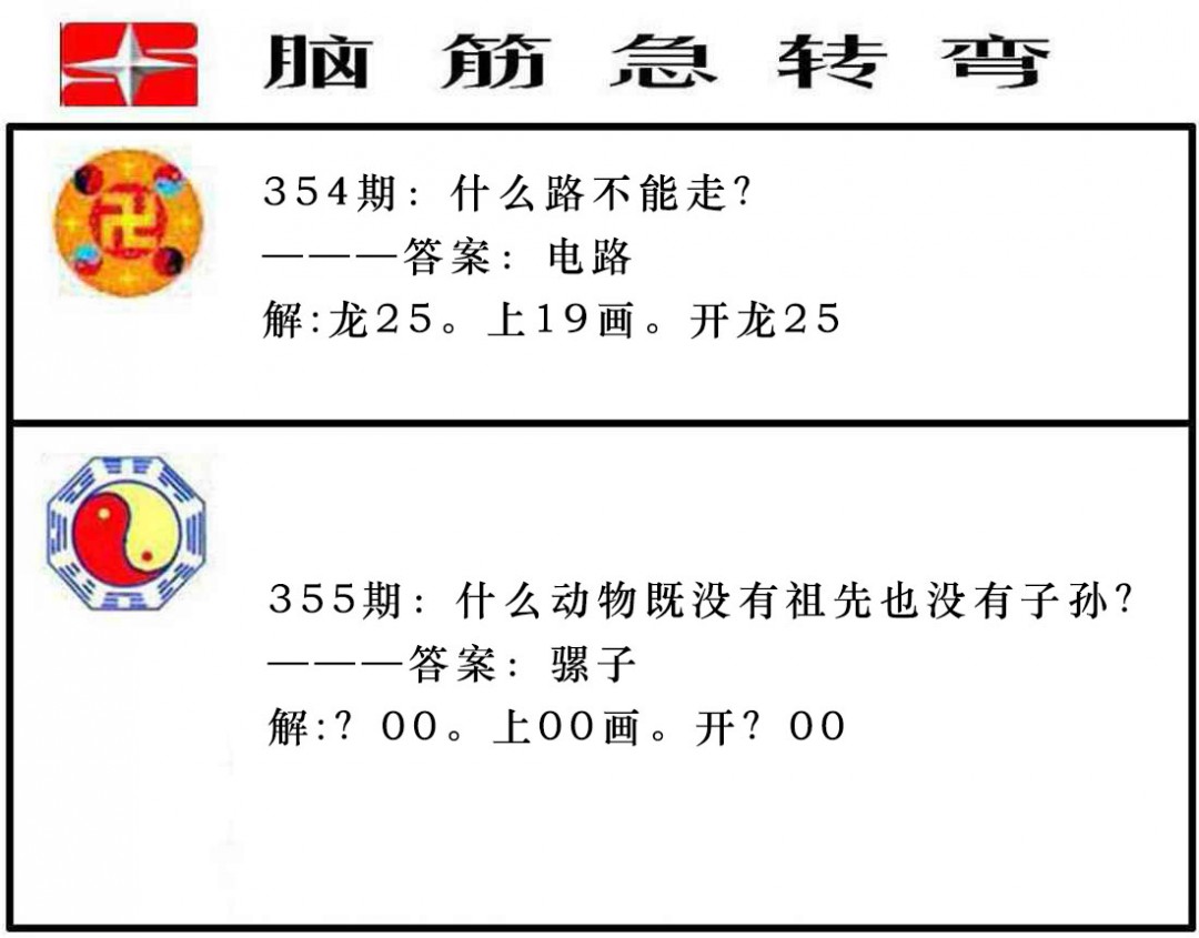 2024355期脑筋急转弯