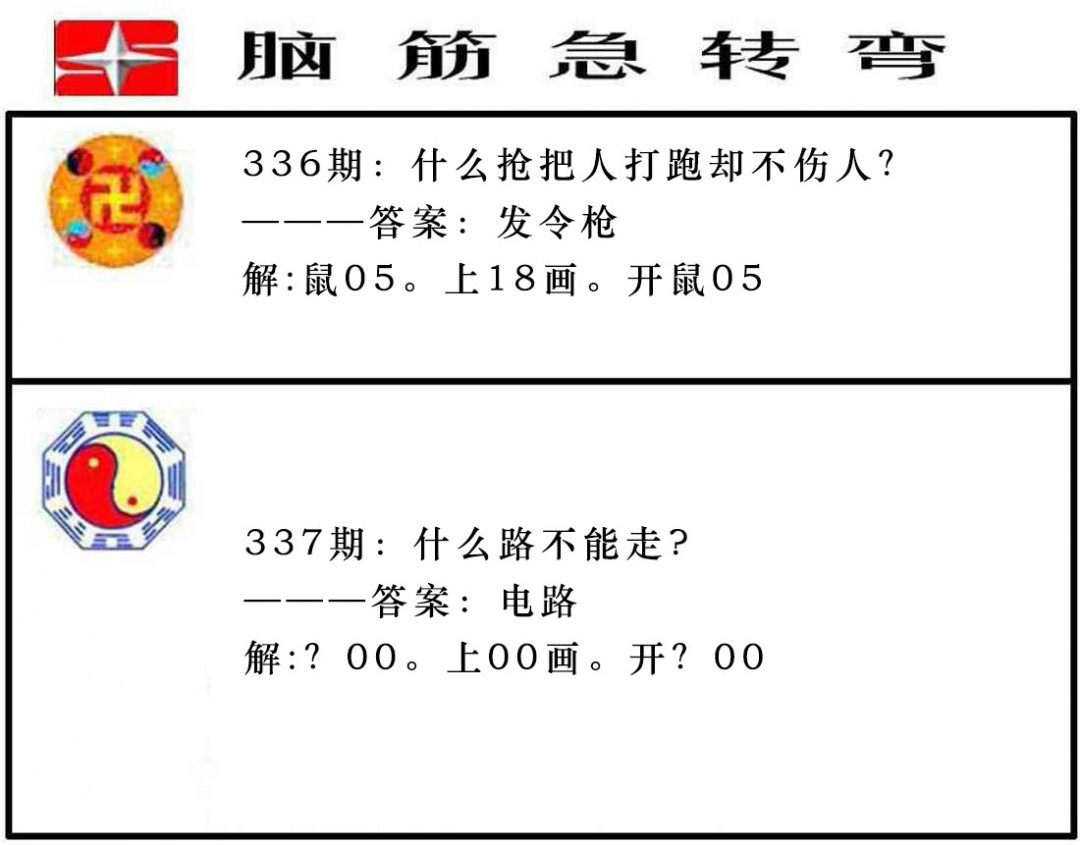 2024337期脑筋急转弯