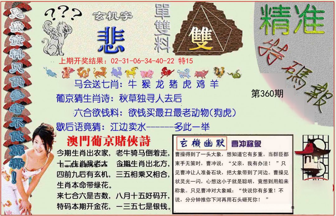 2024360期精准<特碼報>