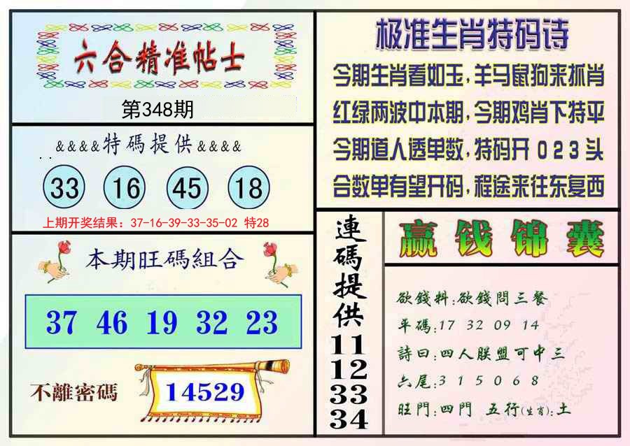 2024348期精准贴士