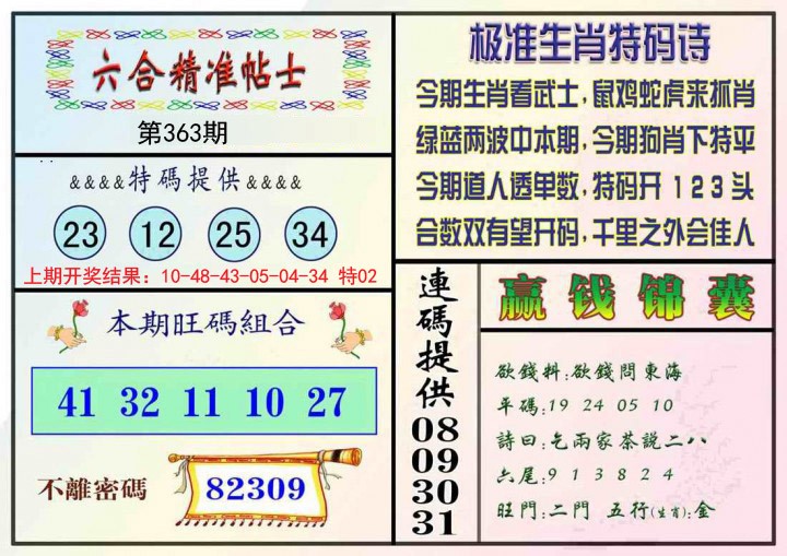 2024363期精准贴士