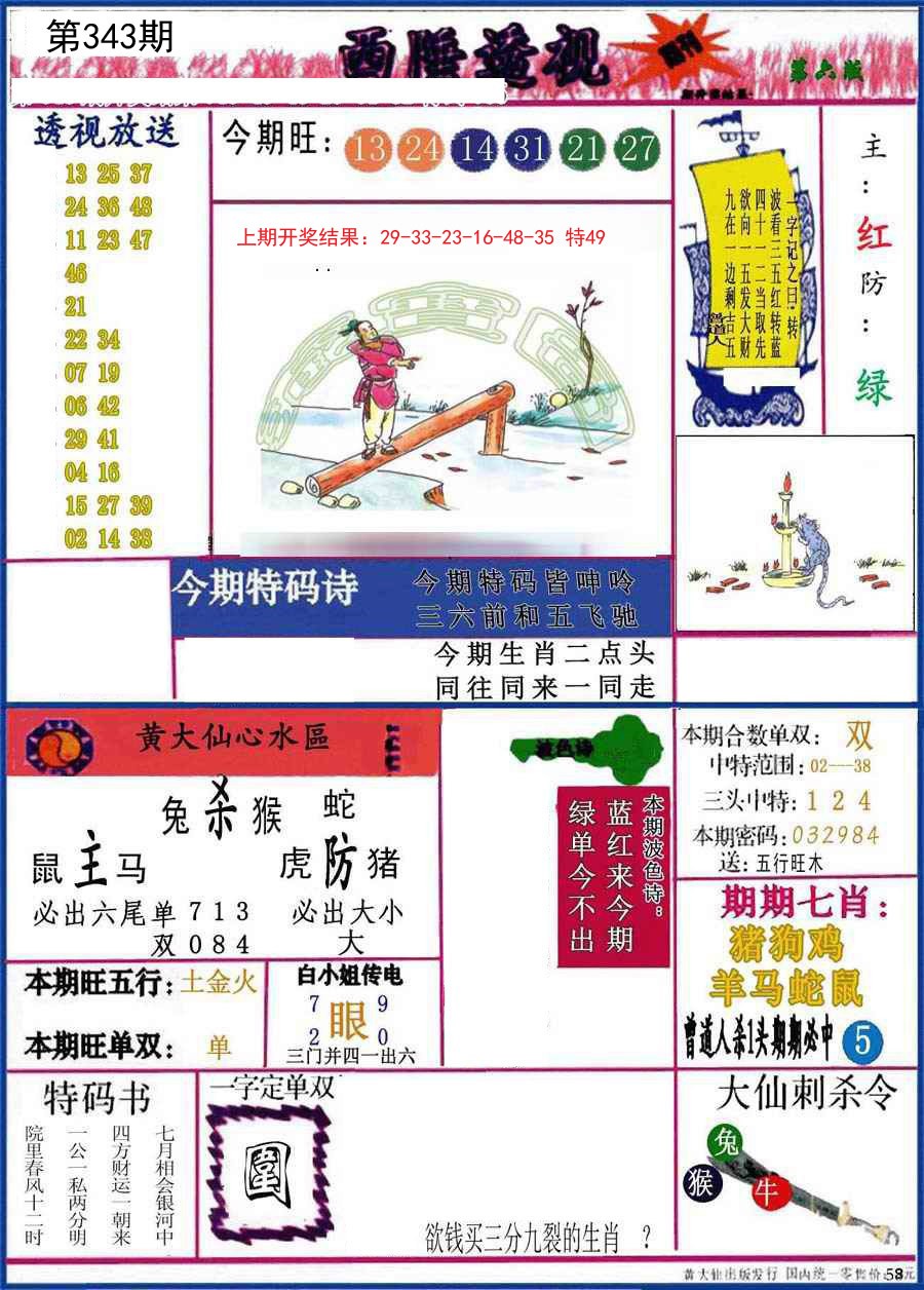 2024343期西陲透视