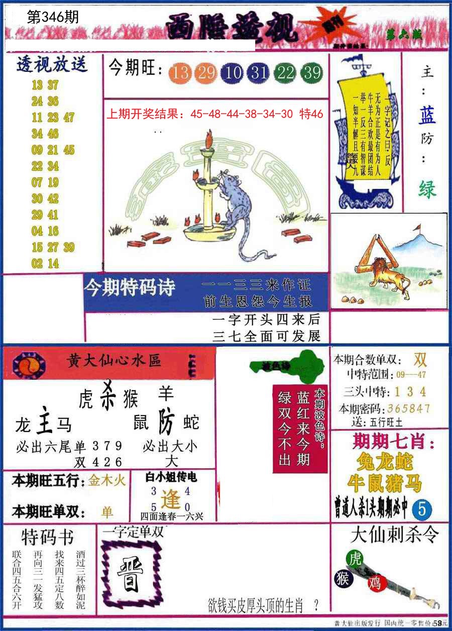 2024346期西陲透视