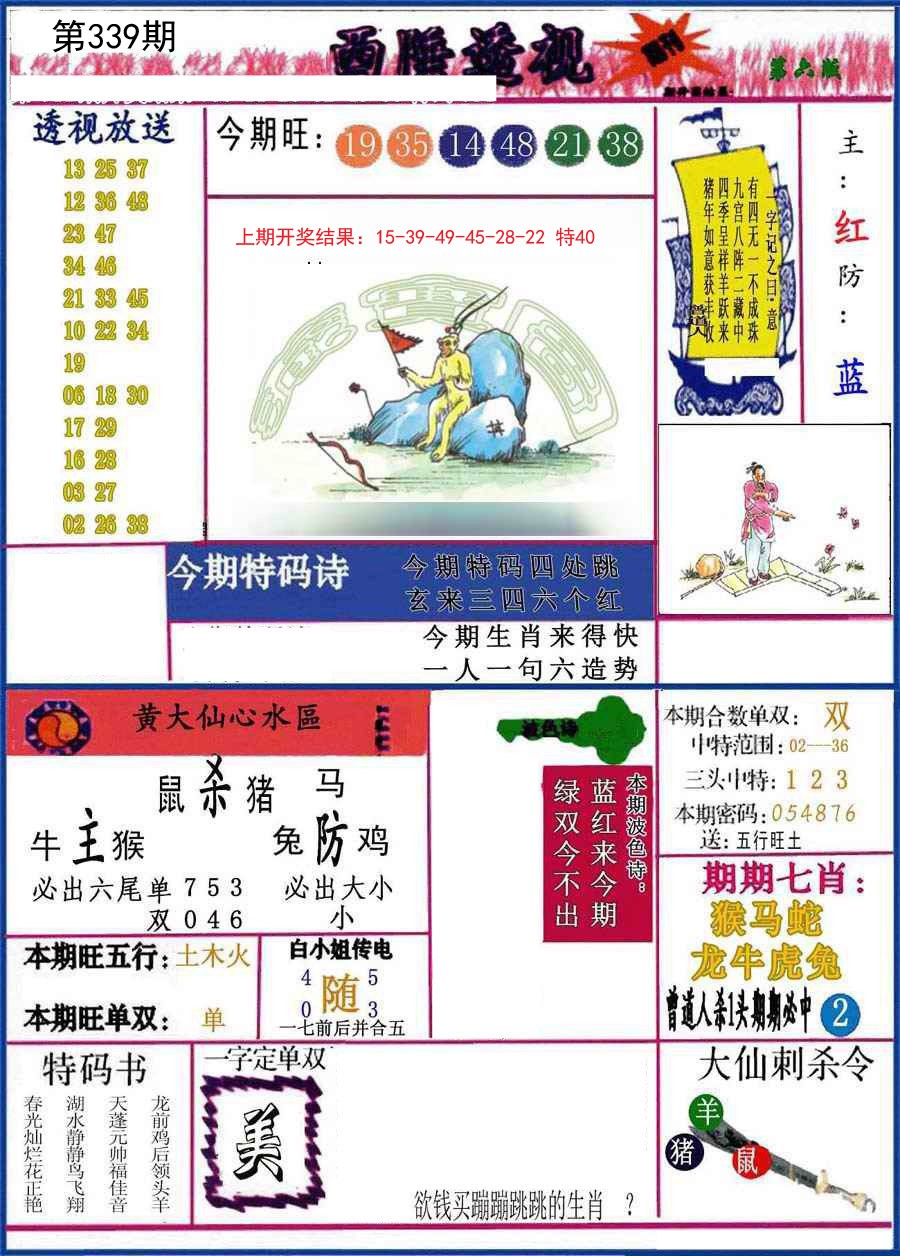2024339期西陲透视