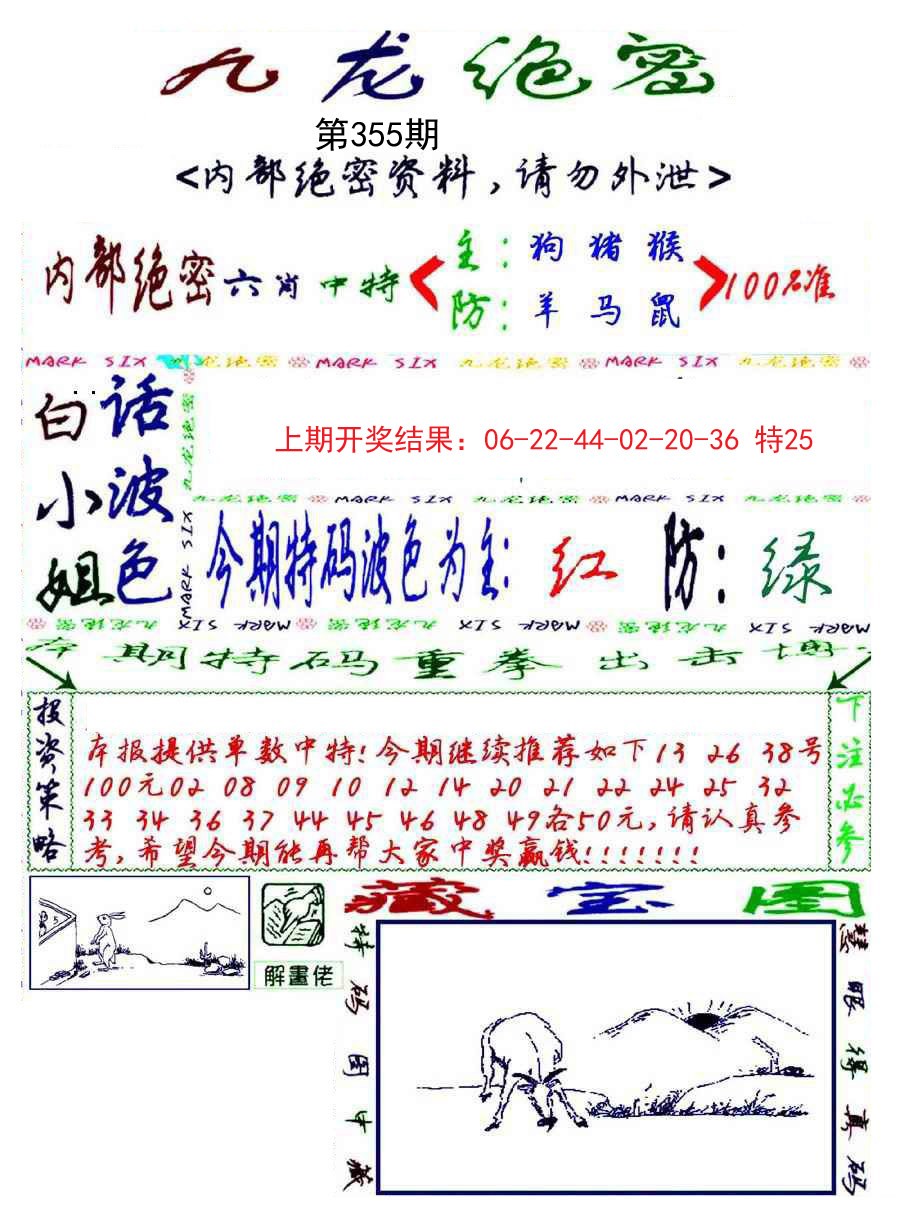 2024355期九龙密报