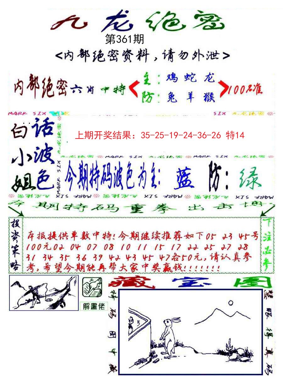 2024361期九龙密报