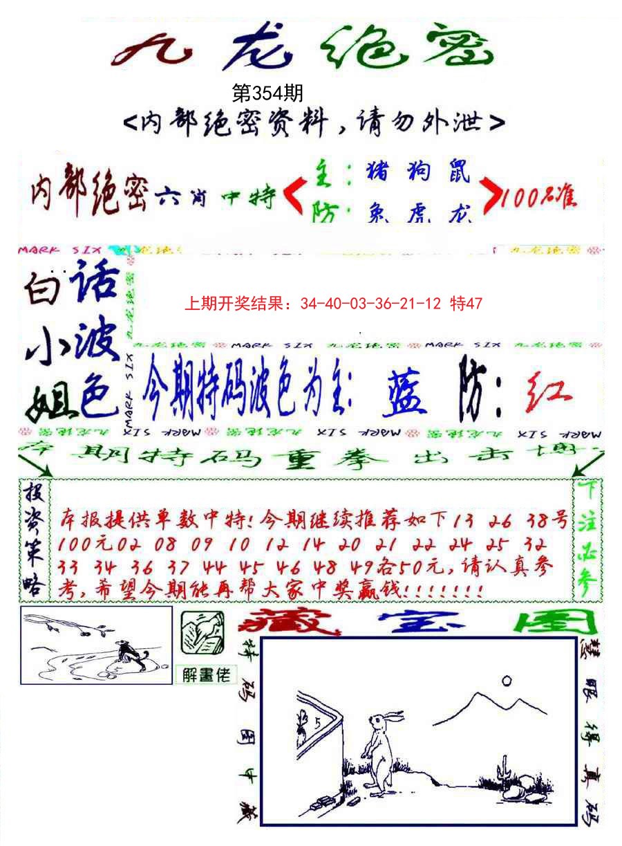 2024354期九龙密报