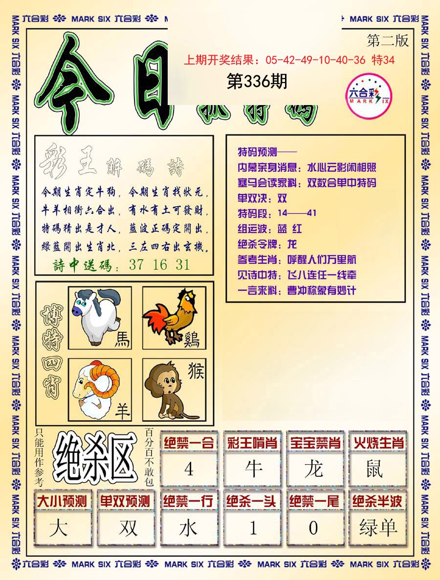 2024336期今日抓特码-B