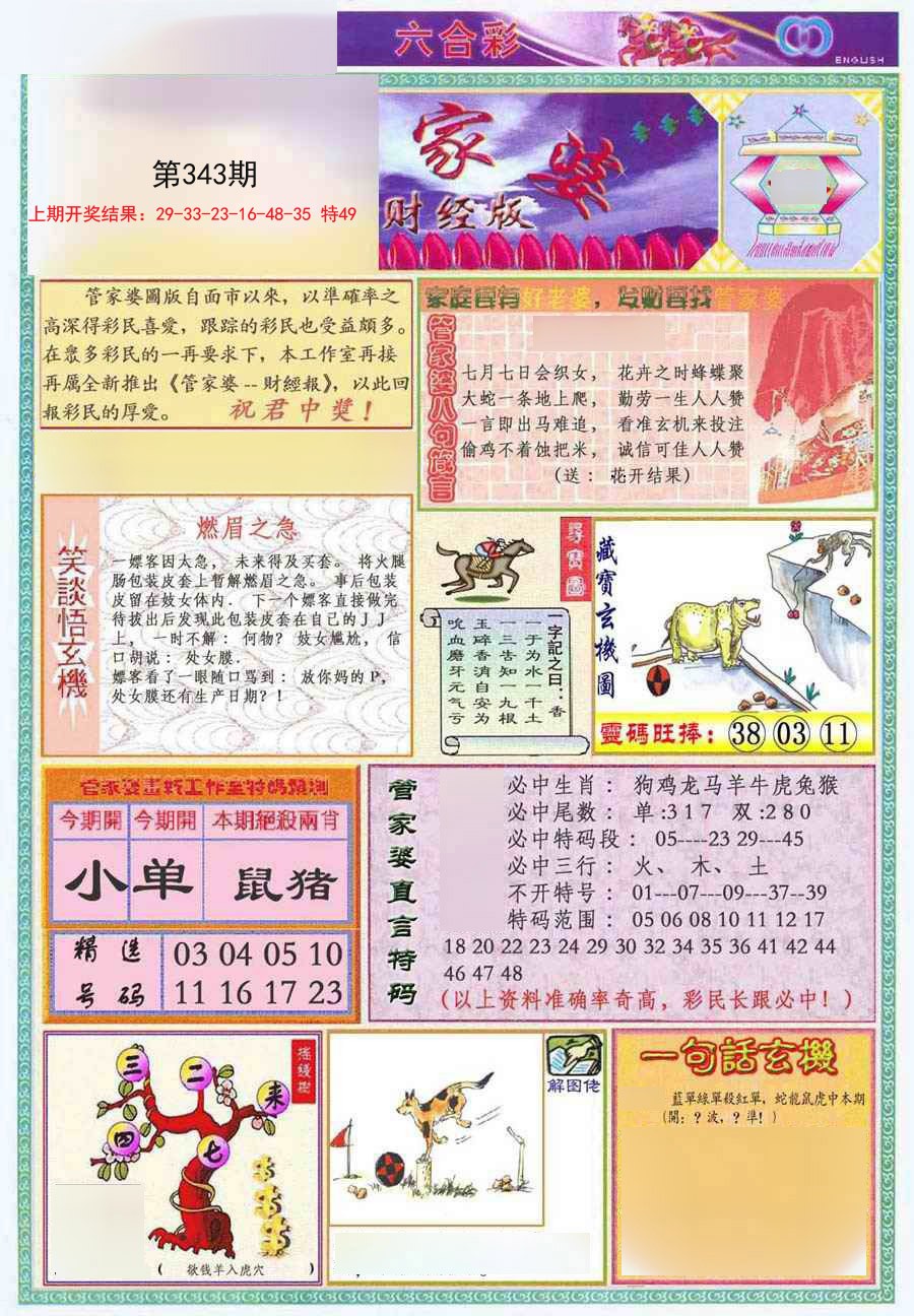 2024343期管家婆财经版