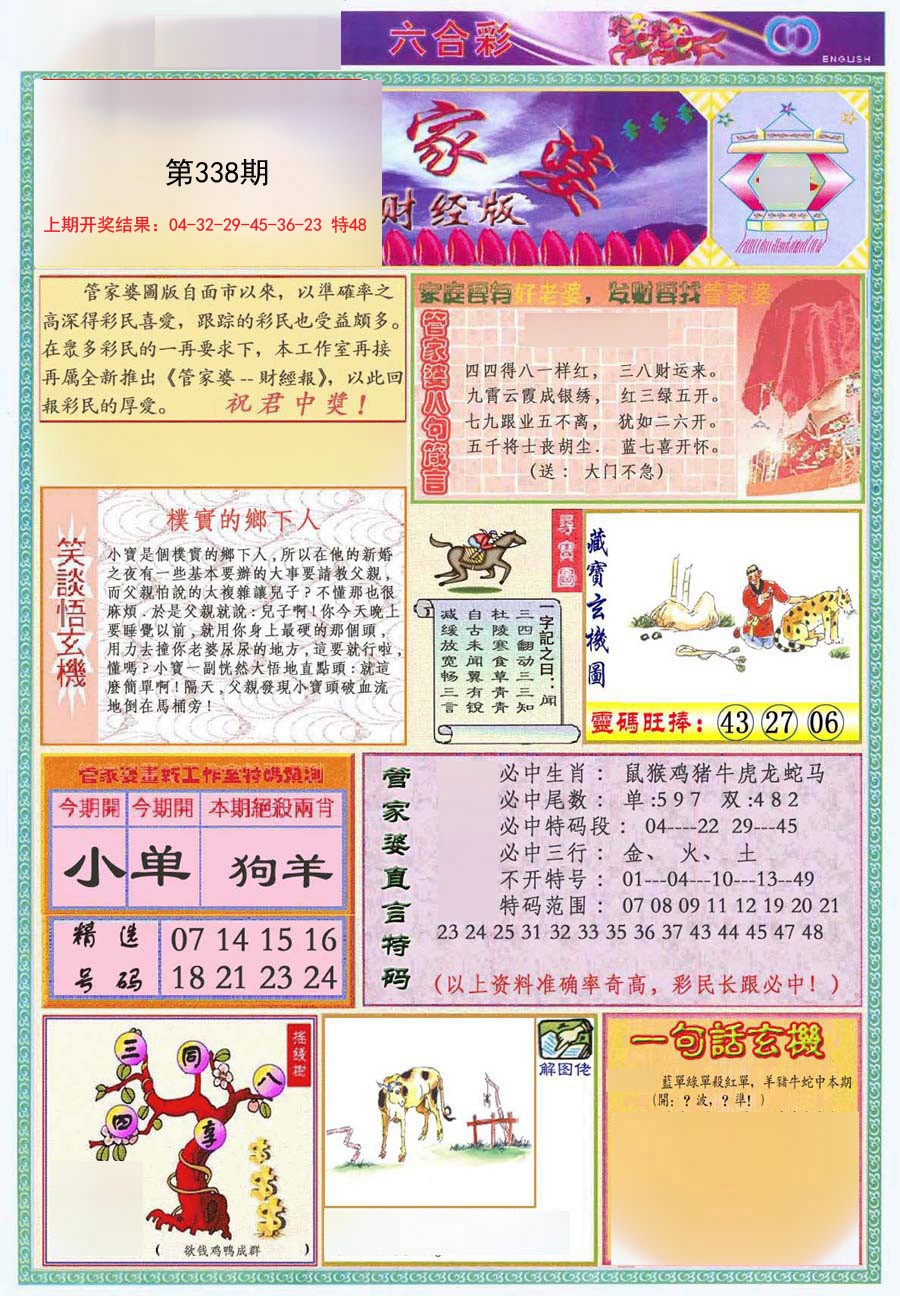 2024338期管家婆财经版