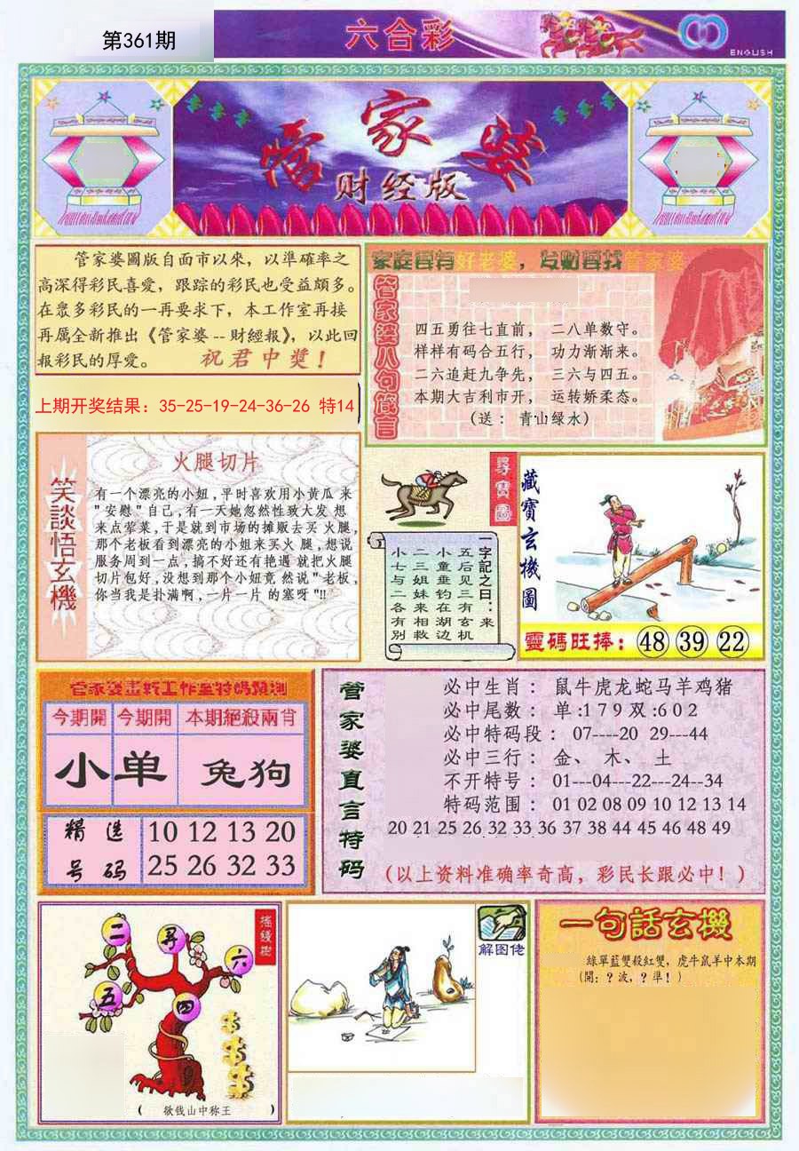 2024361期管家婆财经版