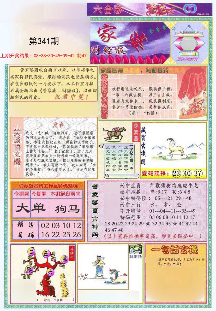 2024341期管家婆财经版