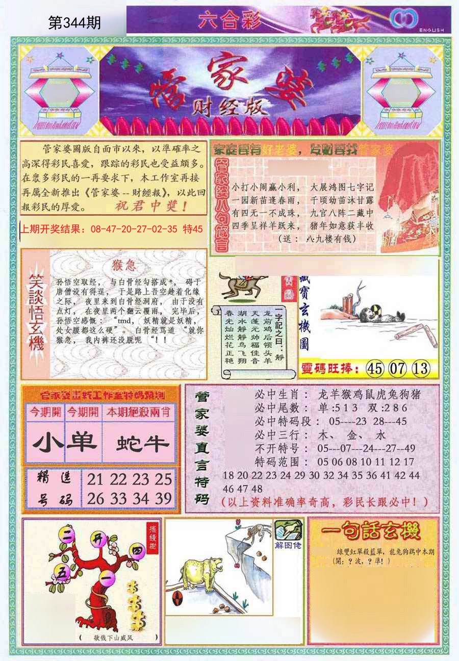 2024344期管家婆财经版