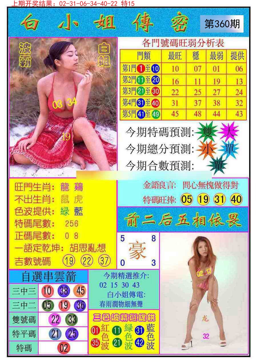 2024360期白小姐传密