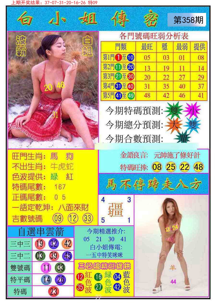 2024358期白小姐传密