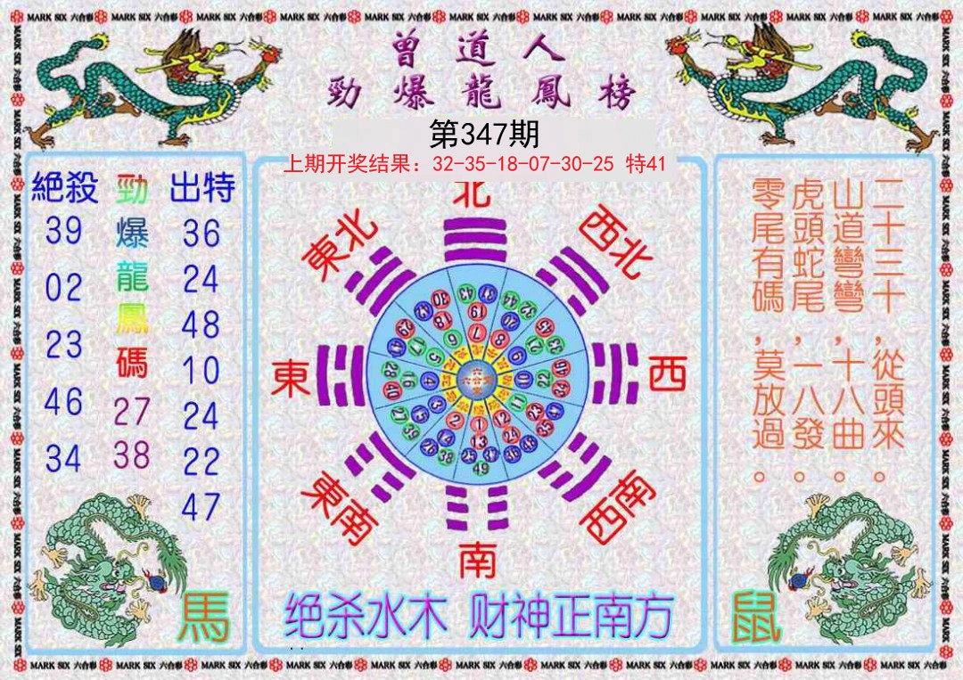 2024347期曾道人劲爆龙凤榜
