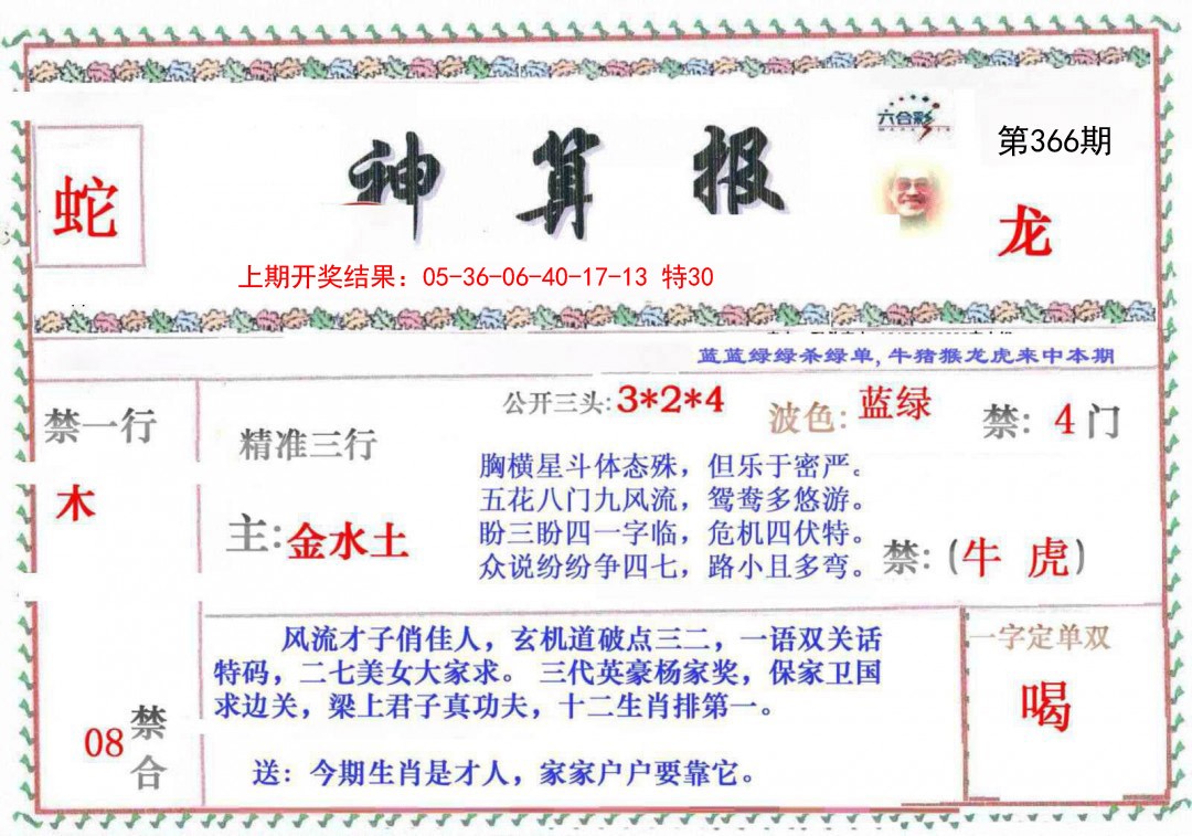2024366期神算报