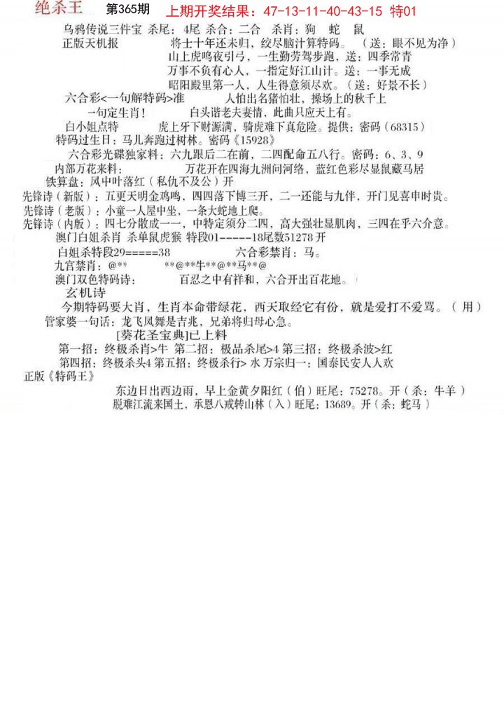 2024365期蓝天报B
