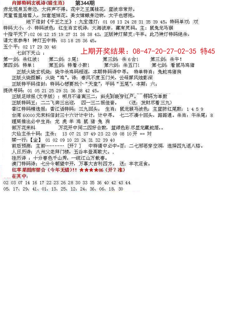 2024344期五星报B