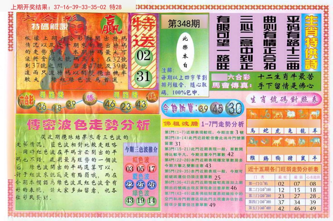 2024348期白小姐三点传密B