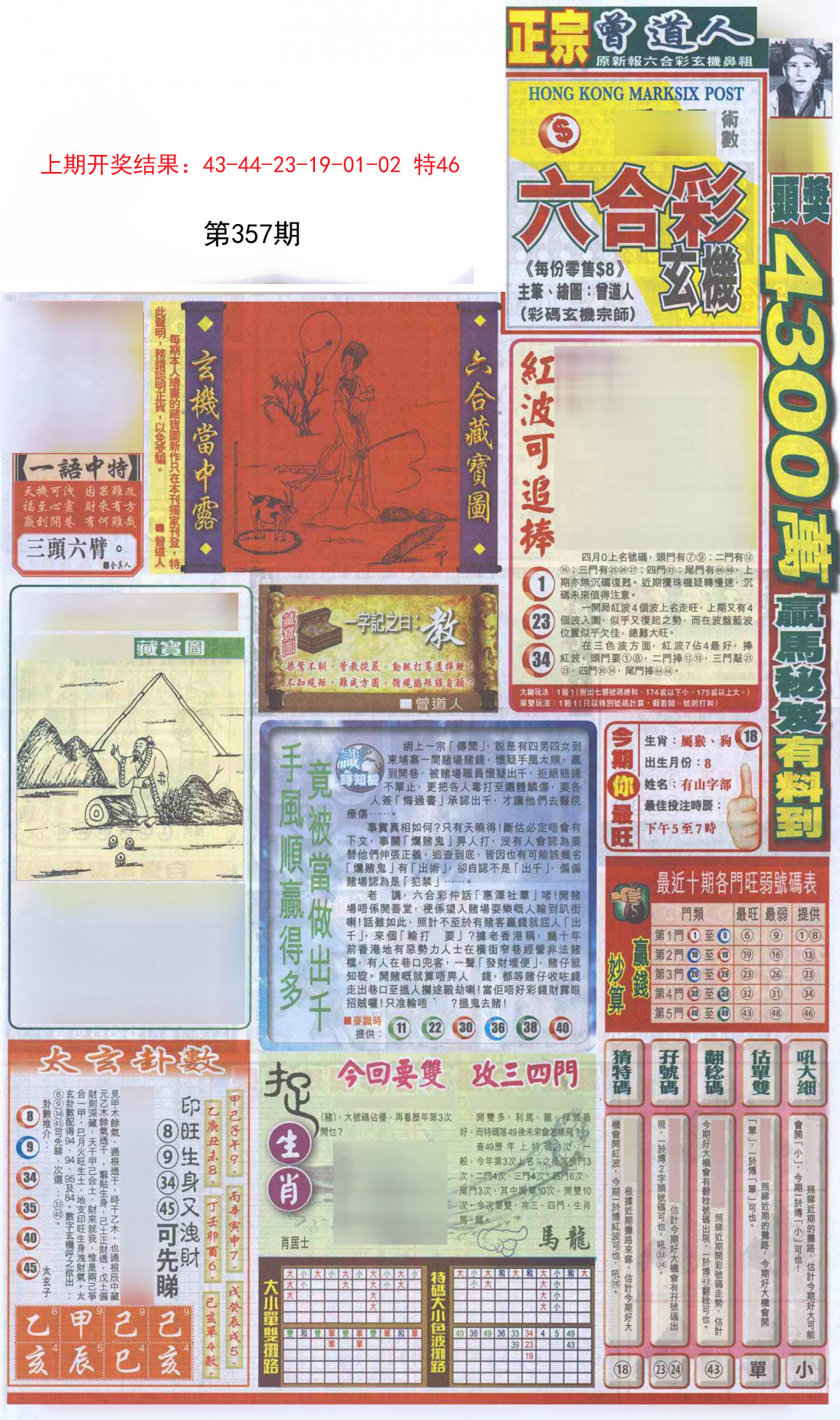 2024357期新报跑狗A