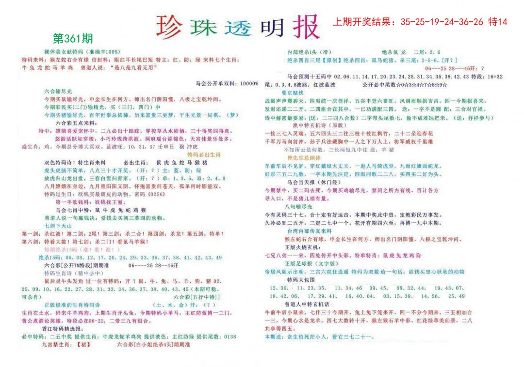 2024361期珍珠透明报