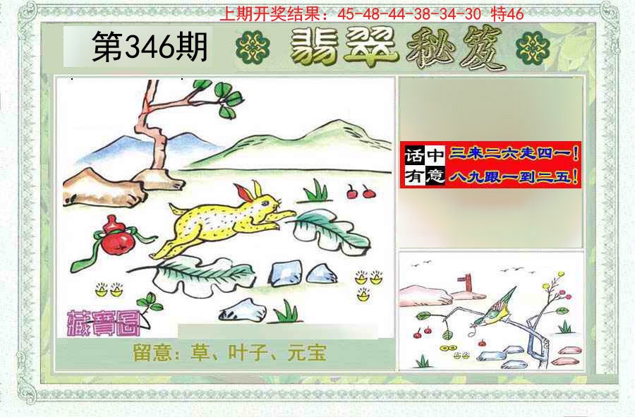 2024346期翡翠秘笈(信封)(另版)