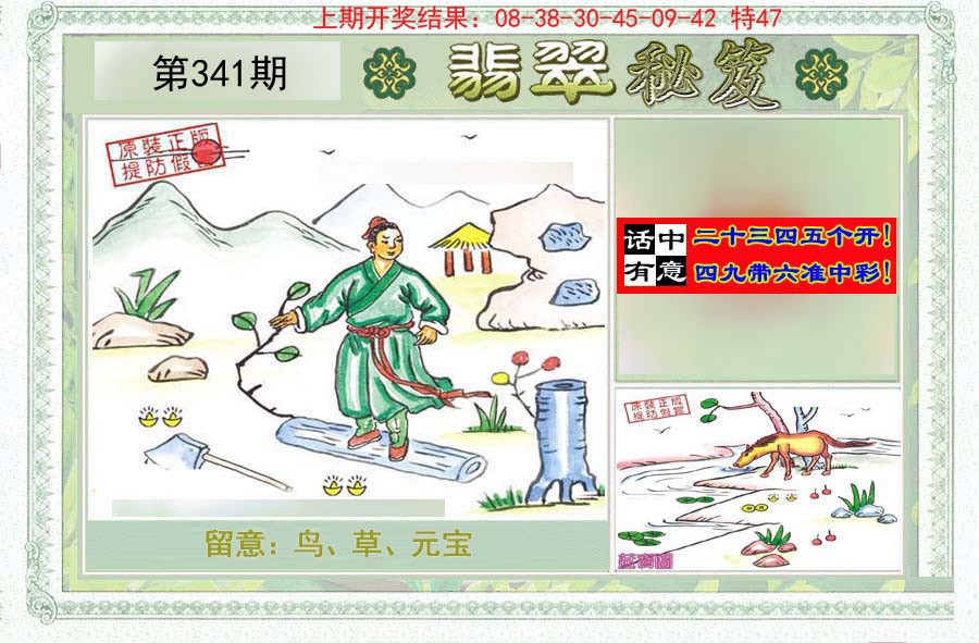 2024341期翡翠秘笈(信封)(另版)