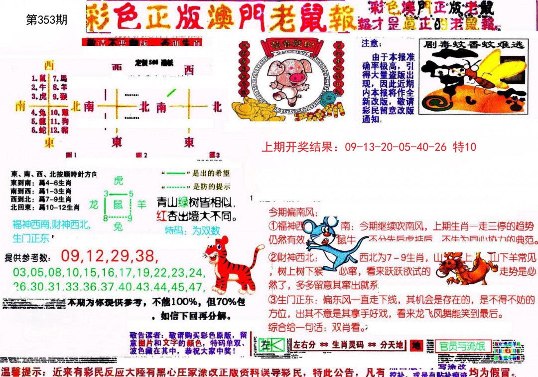 2024353期彩色正版澳门老鼠报