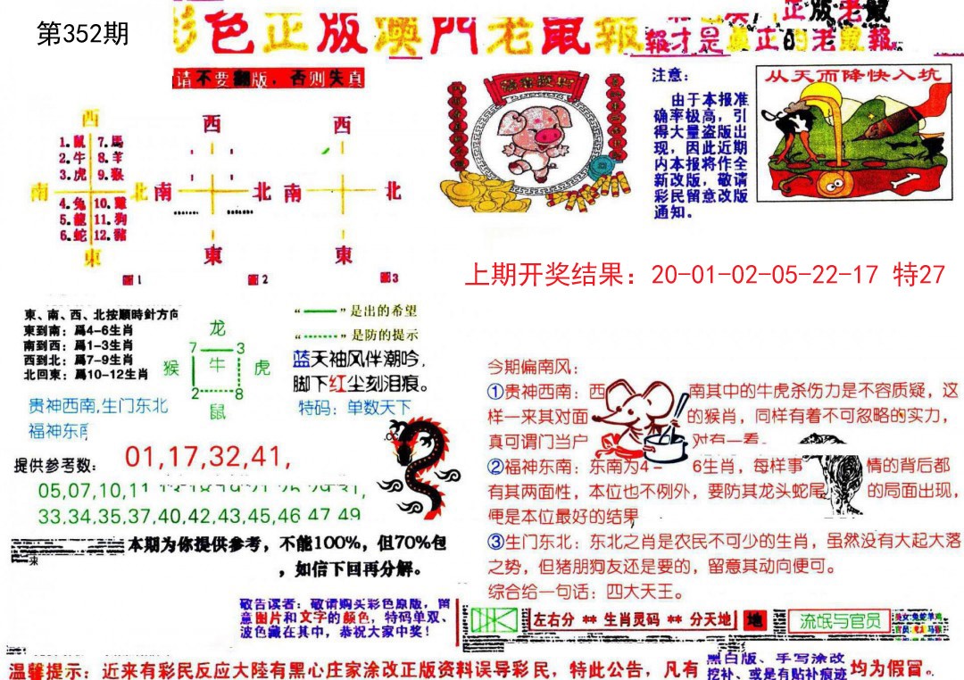 2024352期彩色正版澳门老鼠报