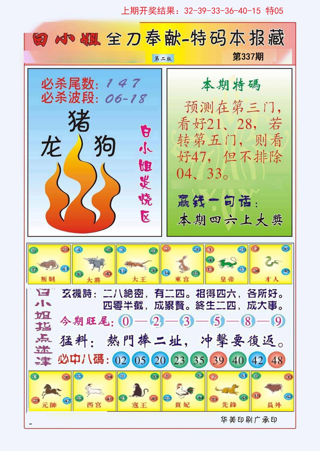 2024337期白小姐救世民B