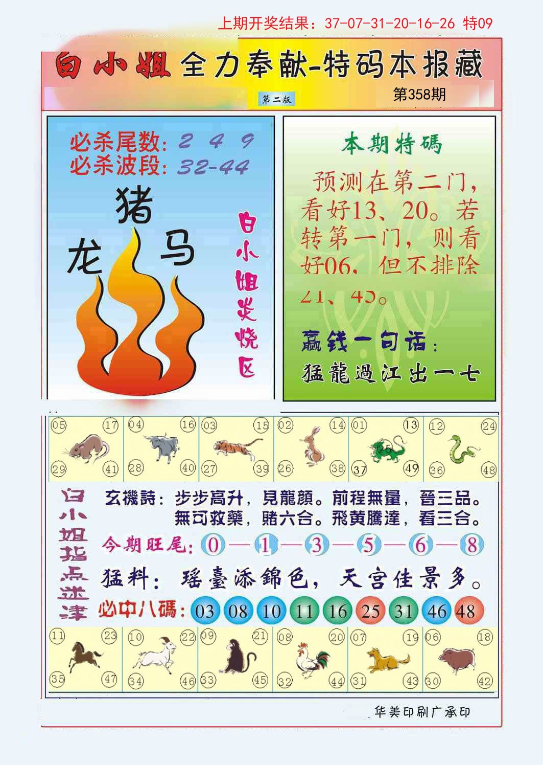 2024358期白小姐救世民B