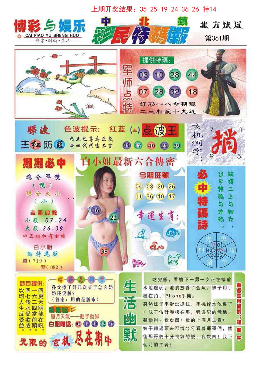 2024361期中北彩民特码报