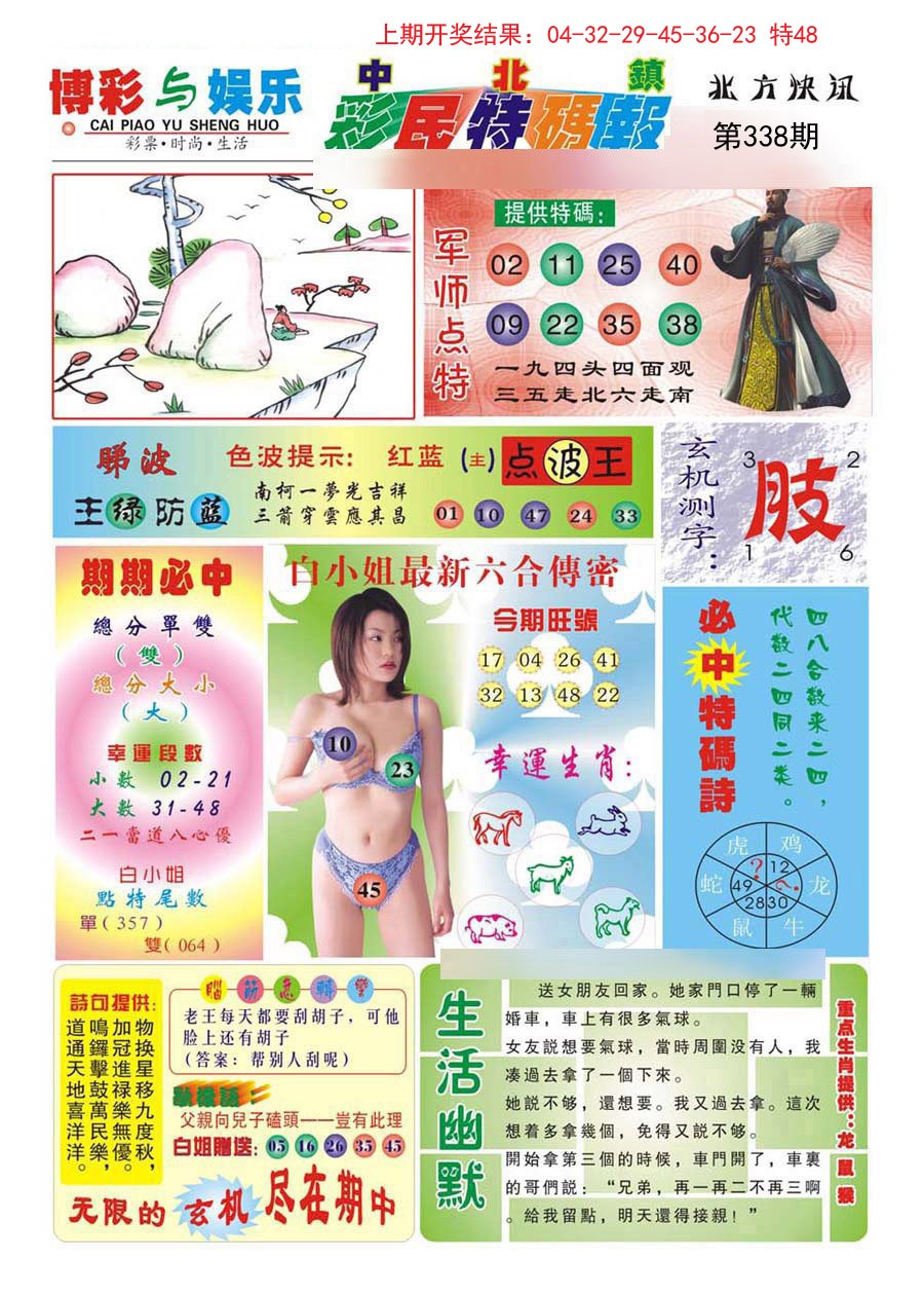 2024338期中北彩民特码报