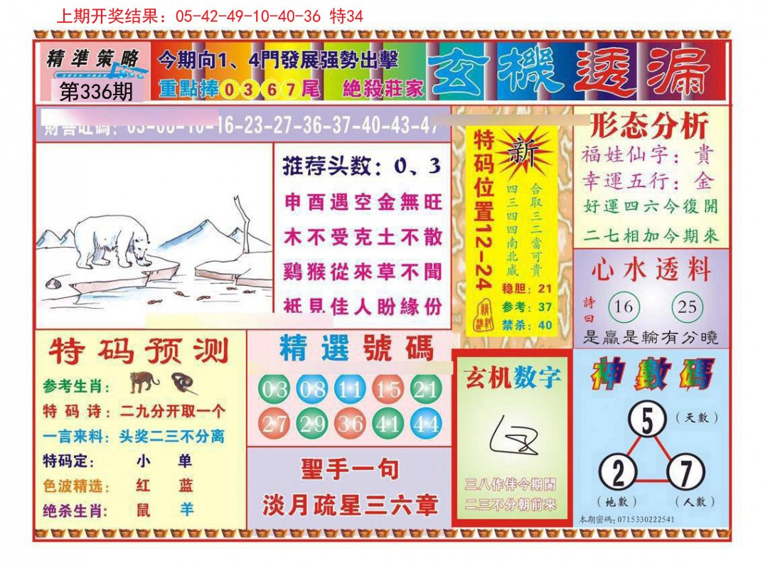 2024336期玄机透漏