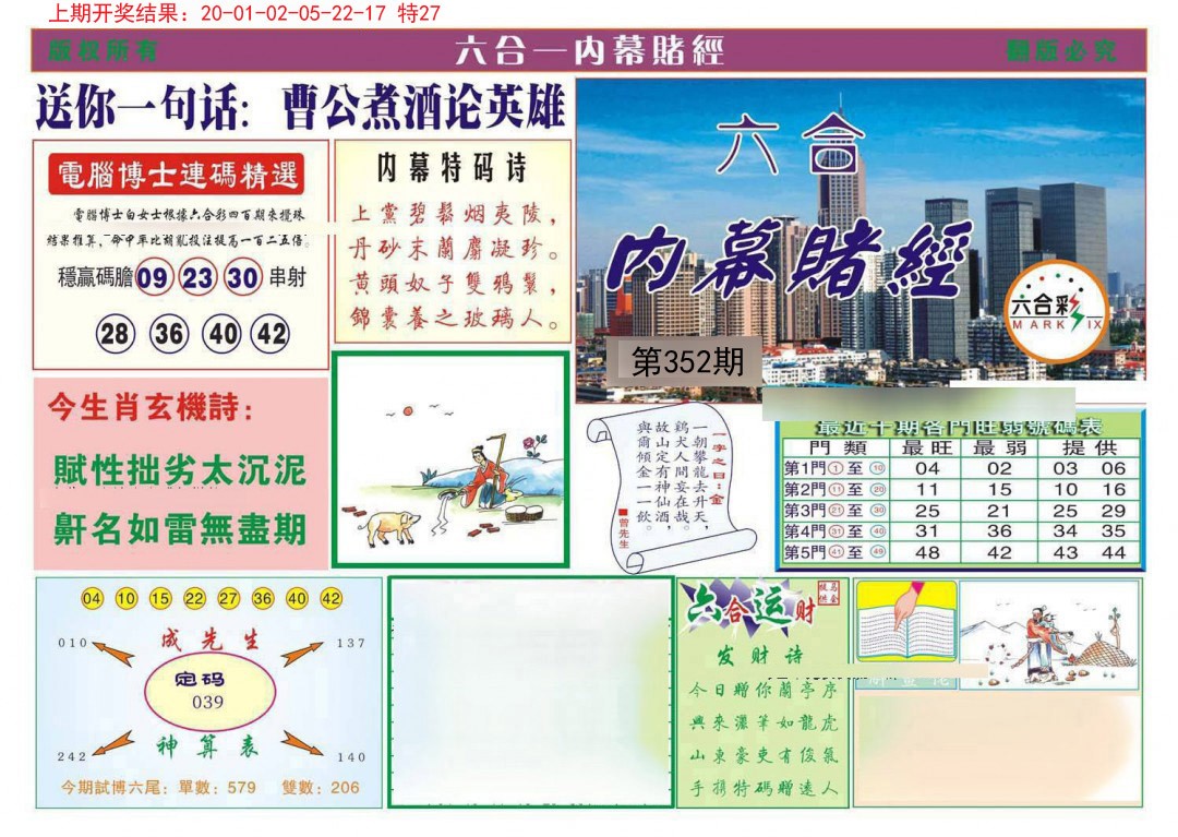 2024352期内幕赌经