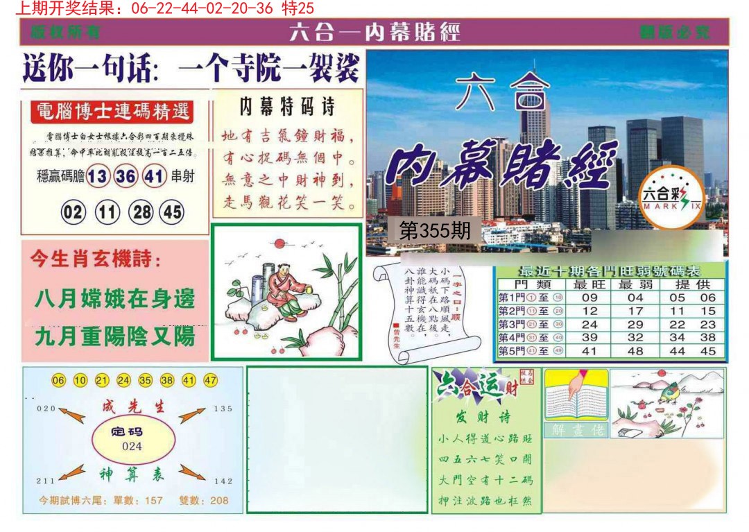 2024355期内幕赌经