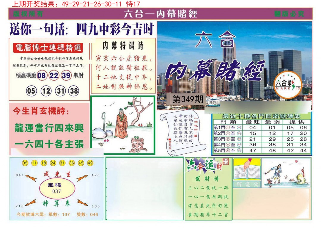 2024349期内幕赌经