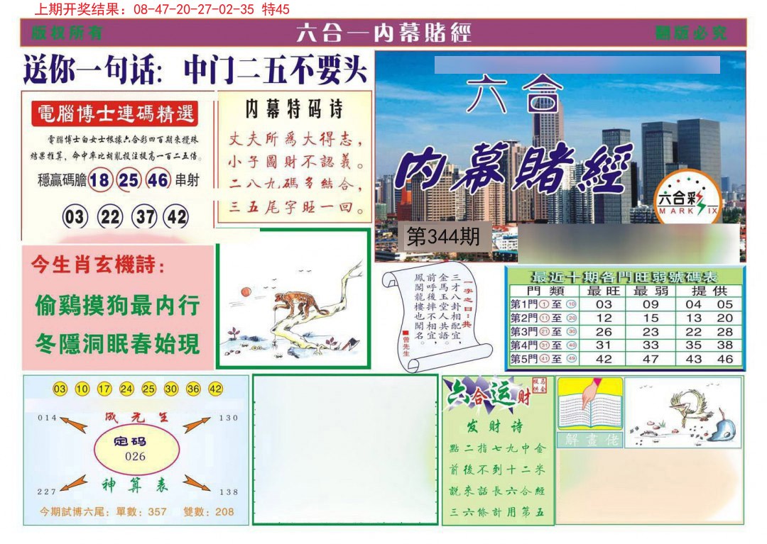 2024344期内幕赌经