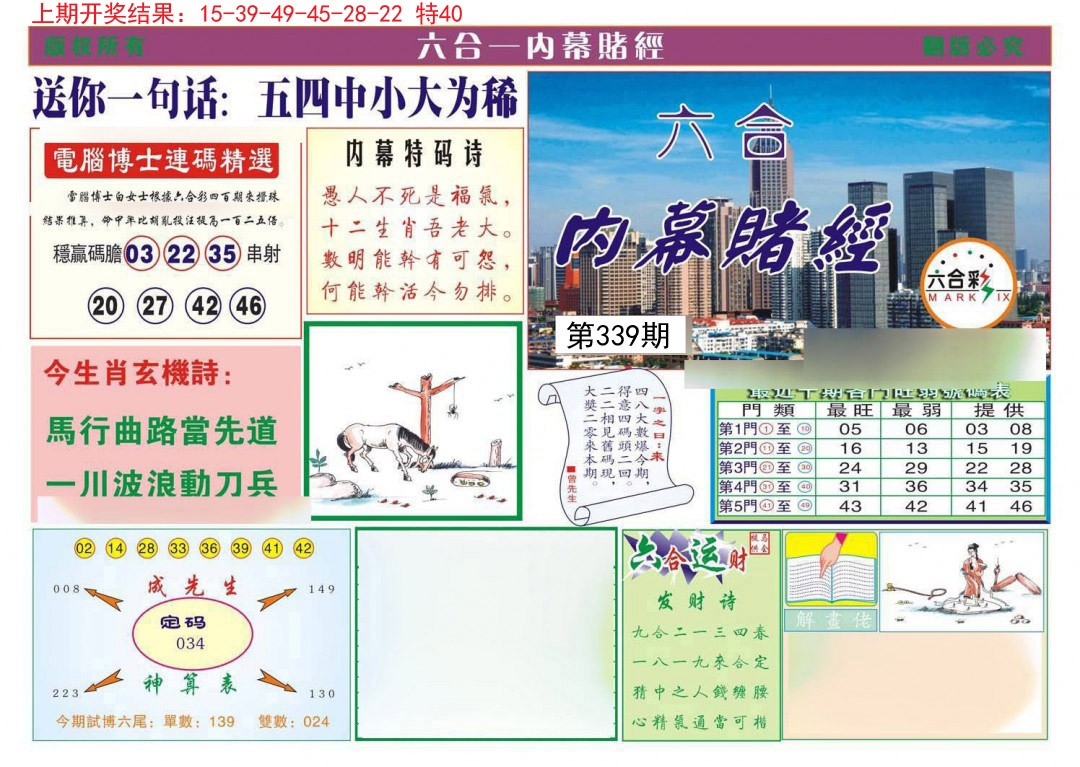 2024339期内幕赌经