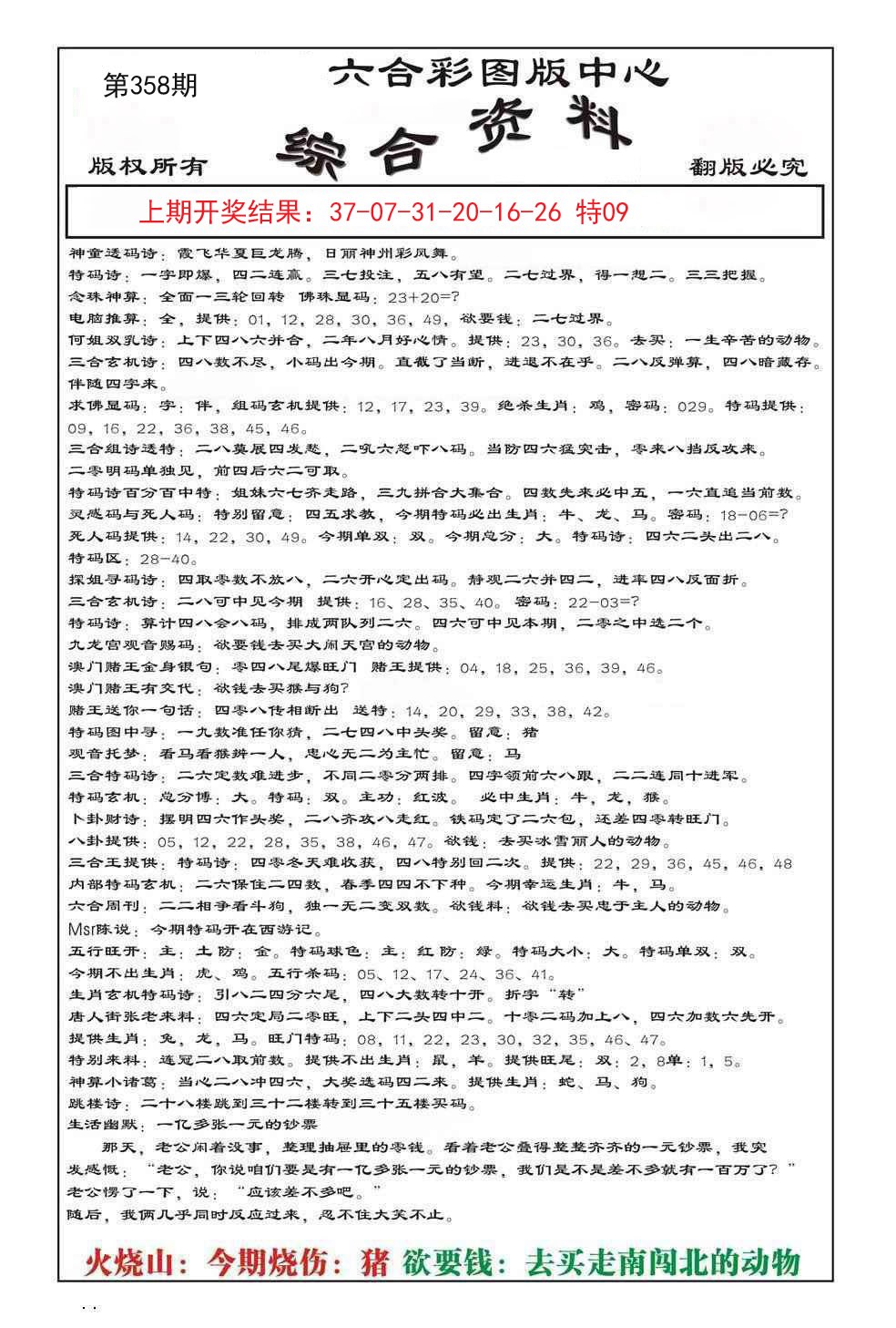 2024358期内部综合资料
